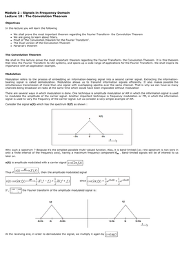 The Convolution Theorem