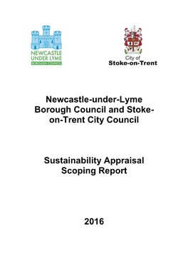 On-Trent City Council Sustainability Appraisal Scoping Report 2016