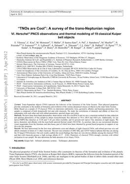 " Tnos Are Cool": a Survey of the Trans-Neptunian Region VI. Herschel