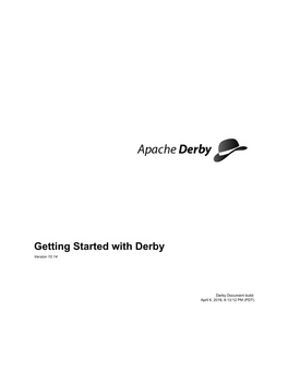 Getting Started with Derby Version 10.14