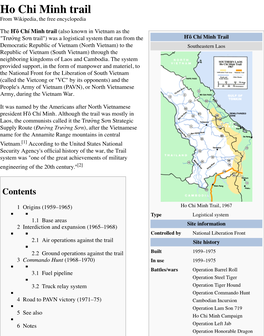 Ho Chi Minh Trail from Wikipedia, the Free Encyclopedia