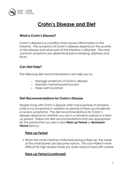 Crohn's Disease and Diet