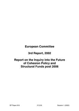 Scottish Parliament Report