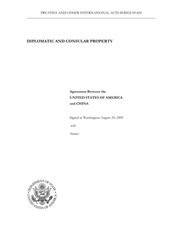 Diplomatic and Consular Property