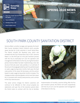 Sonoma Water Newsletter Spring 2020, South Park County Sanitation
