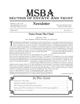 Searching the Msba Estate and Trust Law Email List Archives