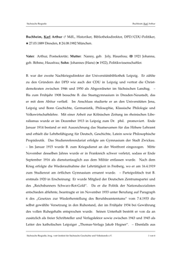 Buchheim, Karl Arthur Mdl, Historiker, Bibliotheksdirektor, DPD/CDU-Politiker, 27.03.1889 Dresden, 24.08.1982 München
