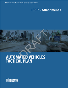 Automated Vehicles Tactical Plan