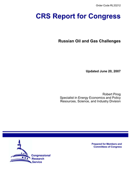 Russian Oil and Gas Challenges