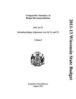 2011-13 W Isconsin State B Udget