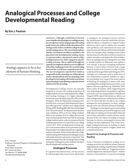 Analogical Processes and College Developmental Reading