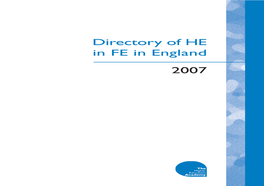 Directory of HE in FE in England 2007