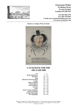 Grosvenor Prints CATALOGUE for the ABA FAIR 2008
