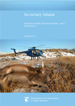 Secretary Island Deer Eradication Report