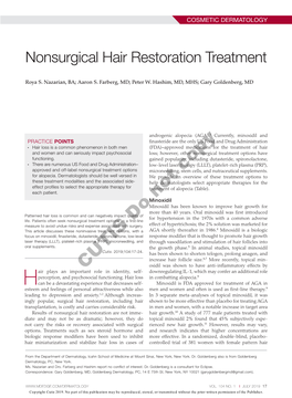 Nonsurgical Hair Restoration Treatment