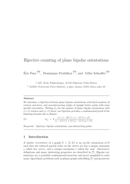 Bijective Counting of Plane Bipolar Orientations