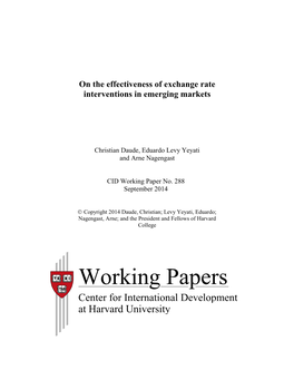 On the Effectiveness of Exchange Rate Interventions in Emerging Markets