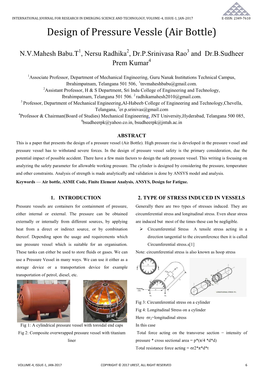 Design of Pressure Vessle (Air Bottle)