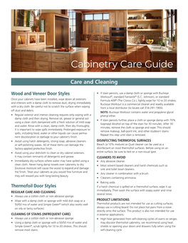 Cabinetry Care Guide