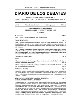 Diario De Los Debates