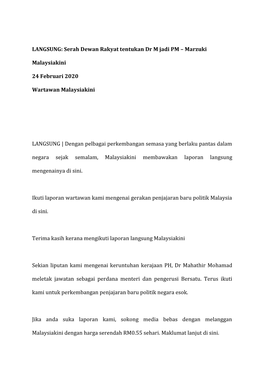 Marzuki Malaysiakini 24 Februari 2020 Wartawan Malaysiakini