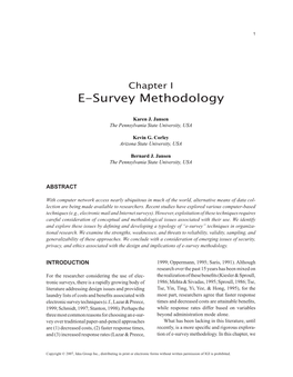 E-Survey Methodology