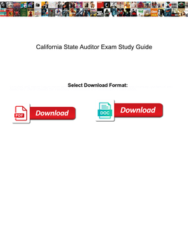 California State Auditor Exam Study Guide