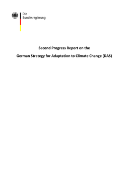 Second Progress Report on the German Strategy for Adaptation to Climate Change (DAS)