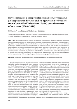 Development of a Seroprevalence Map for Mycoplasma Gallisepticum