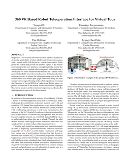 360 VR Based Robot Teleoperation Interface for Virtual Tour