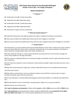 Medical Classifications