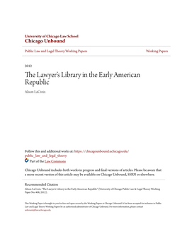 The Lawyer's Library in the Early American Republic