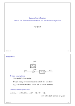 Prediction Error Methods and Pseudo-Linear Regressions