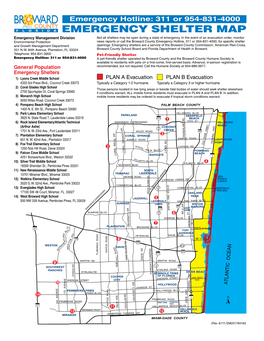 EMERGENCY SHELTER MAP Emergency Management Division Not All Shelters May Be Open During a State of Emergency