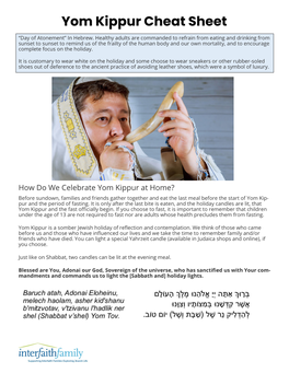 How Do We Celebrate Yom Kippur at Home?