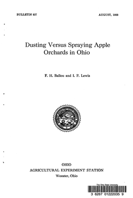 Dusting Versus Spraying Apple Orchards in Ohio