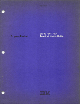 SH20-9062-2 VSPC FORTRAN Terminal Users Guide 197809