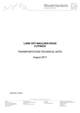 Land Off Maulden Road Flitwick Transportation