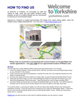 How to Find Welcome to Yorkshire (PDF Version)
