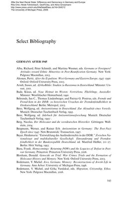 Select Bibliography