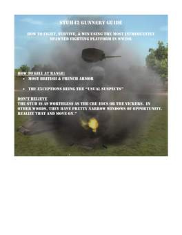 Stuh42 Gunnery Guide