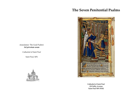 The Seven Penitential Psalms