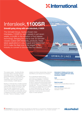 Akzo Nobel Case Study Intersleek 1100SR