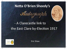 Netta O'brien Sheedy Autograph Book