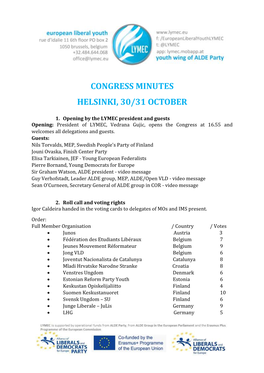 Congress in Helsinki 2015