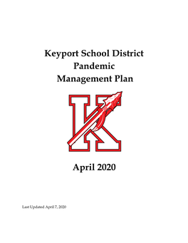 Keyport School District Pandemic Management Plan April 2020