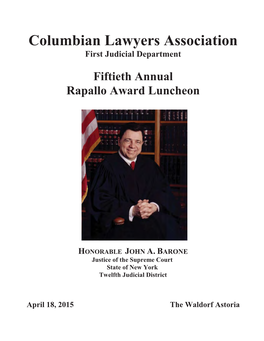 2015 Rapallo Award Luncheon