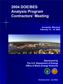 2004 DOE/BES Analysis Program Contractors' Meeting