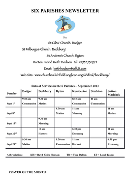 Six Parishes Newsletter