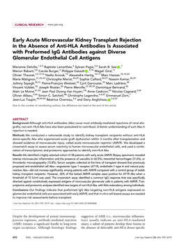 Early Acute Microvascular Kidney Transplant Rejection in The